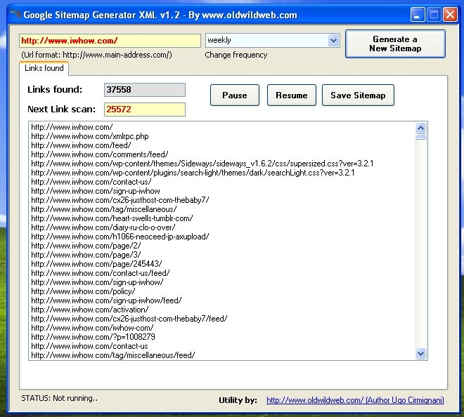 Google Sitemap Generator by OldWildWeb, Software