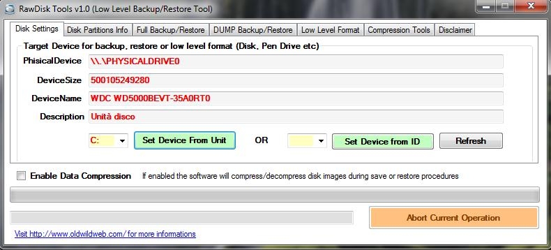 RawDisk, Software