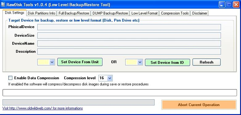 Raw Disk schermata principale, Informatica