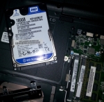 Esempio di un portatile con hard disk classico e una sola ram in single channel