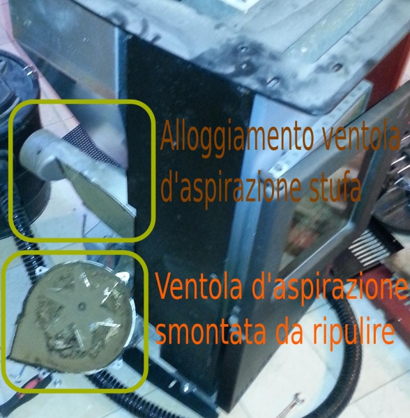 ventola aspirazione fumi stufa pellet, Fai da te