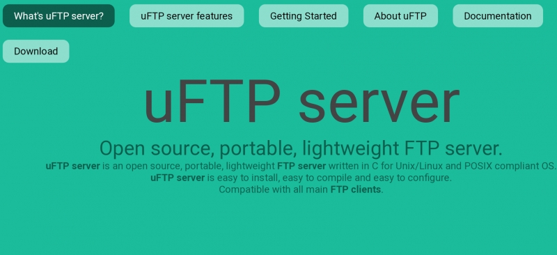 uFTP: server FTP che non richiede installazione, Linux