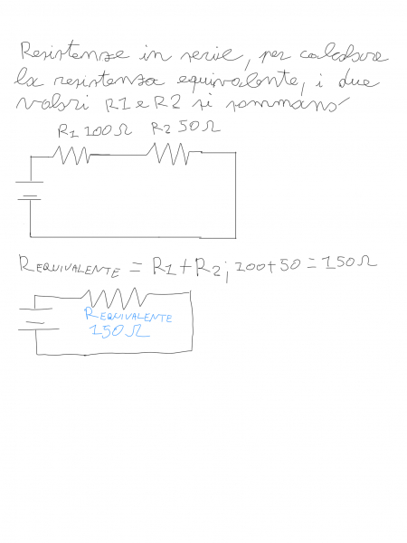 Formula per il calcolo delle resistenze in serie, Elettronica